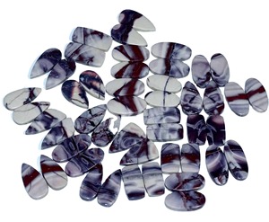 Par de Gemas Sueltas de Jaspe Porcelana Natural, Jaspe Porcelana en Formas y Tamaños Variados, Cabujón, Par de Gemas para Joyería - Product Image 1