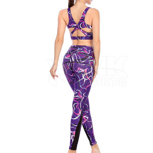 Ensemble de yoga par sublimation, tissu doux et confortable, vêtements de sport pour l'entraînement, design élégant, ensemble de yoga par sublimation - Product Image 4