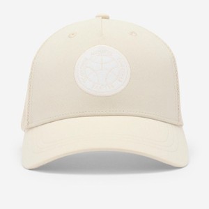 Nouvelle casquette trucker en maille beige au design personnalisé avec logo blanc sur le panneau avant, ajustable, 6 panneaux, décontractée, pour adultes, printemps-été - Product Image 3