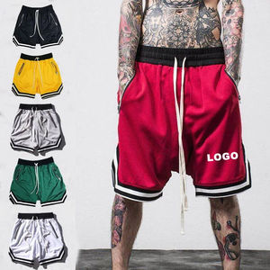 Shorts de basket-ball TF Custom Vintage Streetwear pour hommes et femmes, avec impression Tackle, design rétro uni et double maille - Product Image 1