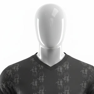 T-shirt de football à col en V de qualité supérieure, sublimation, 100% polyester jacquard, 140 g/m² - Product Image 2