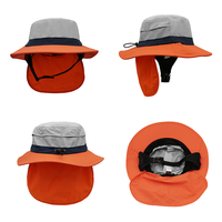 Chapeau de soleil anti-UV pour le surf, la pêche et les sports nautiques, séchage rapide, chapeau bob personnalisé avec sangle de menton et protection du cou