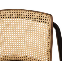 Chaise de bureau en rotin, siège en canne naturelle tissé à la main avec cadre robuste, design ergonomique confortable, idéal pour le bureau à domicile, l'étude