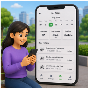 Aplicación Móvil de Alquiler y Reserva de Bicicletas con Estado de Stock en Versión Internet para Viajeros, Turistas y Ciclistas Diarios de MAC - Product Image 4