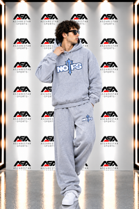 Ensemble de survêtement graphique gris pour homme, 2 pièces, sweat-shirt à capuche et pantalon de survêtement, ensemble streetwear et sportswear - Product Image 6