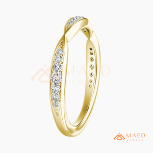 18K Gold Plated Pavé Moissanite Diamond Ring Lab Grown Wedding Band Luxury Fine Jewelry for Women USA - Product Image 6
