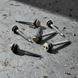 Tornillos de Cabeza Hexagonal con Arandela, Grado Industrial Clase 4.8 6.8, Acero al Carbono Galvanizado con Zinc, Certificación BIS, para Fijación de Madera - Product Image 1