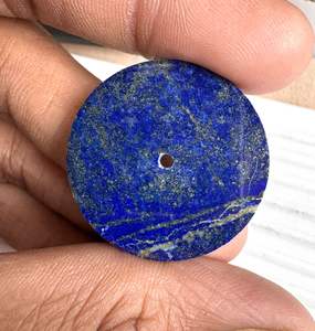 Esfera de Reloj de Lapislázuli Natural de 28.5mm, Esfera de Piedra Azul, Fabricante de Esferas Personalizadas, Hecha a Mano, 1mm de Grosor, 2mm de Orificio Central - Product Image 2