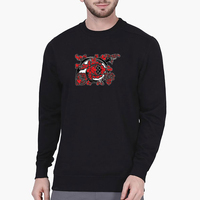 Sweatshirt Pria Kerah Bulat Ringan Berkualitas Tinggi Paling Populer, Cetak Transfer Sublimasi, 100% Katun, Bernapas, Musim Gugur