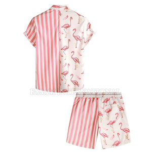 Custom Made Bulk Quantity Hawaii Shirts & Shorts Set Oem Service Latest Style Hawaii Shirts & Shorts Set - Product Image 2