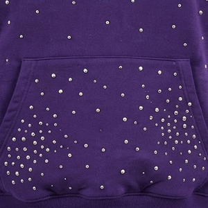 Custom Color High Quality Men <b>Rhinestone</b> <b>Hoodies</b> Low Price Cotton Blended <b>Rhinestone</b> <b>Hoodies</b> For Adults - Product Image 4