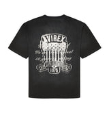 Men's <b>Black</b> Short Sleeve T-<b>Shirt</b> With Letter Pattern Print Regular Fit O-Neck Casual Jersey Cotton Top - Product Image 5