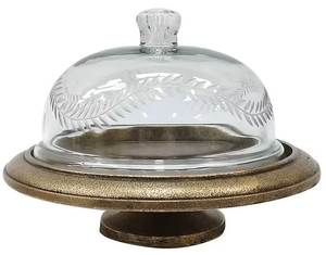 Cúpula de Cristal Reutilizable para Tartas con Base de Madera, Cubierta Redonda Tipo Campana para Exhibición de Postres - Product Image 6
