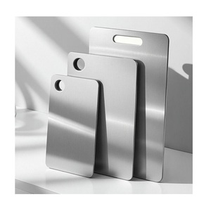 Planche à découper en métal utilisée en cuisine, surface anti-rayures - Product Image 3