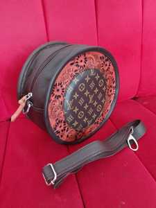 2026 New Arrival Vintage Western Genuine Leather <b>Pillow</b> Shape Hand Tool Carving Zipper Closure Lady Candy Pattern Stylish Large - Product Image 4