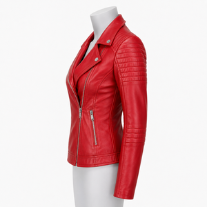 Chaqueta de Cuero para Mujer con Acabados de Primera Calidad, Ajuste Cómodo y Textura Suave para Atuendos Modernos de Uso Diario - Product Image 4