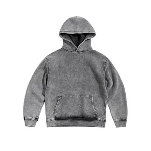 Sweat à capuche personnalisable pour homme, 100% coton, 420 g/m², épais, délavé à l'acide, effet vieilli, design délavé soleil, style vintage - Product Image 1