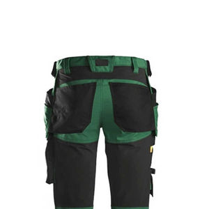Pantalones de Trabajo Transpirables para Hombre, Color Verde y Negro, Certificación CE, Resistentes a la Abrasión y a la Penetración de Agujas, Uniformes de Trabajo de Poliéster - Product Image 4