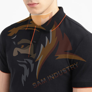 Nouveauté : Polos décontractés pour hommes, vente chaude, logo personnalisé imprimé, 100% coton respirant, couleur unie - Product Image 5