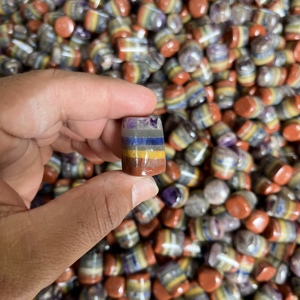 ชุดคริสตัลบำบัดธรรมชาติเจ็ดจักระ หินเจียรขัดเงาแบบหลายชั้น สำหรับการทำสมาธิเรกิ ปรับสมดุลพลังงาน ขายส่ง - Product Image 5