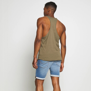 Ropa Deportiva de Talla Grande para Hombre, 95% Algodón, 5% Elastano, Camiseta sin Mangas para Fitness, Cuello Redondo Transpirable, Estilo Urbano - Product Image 2