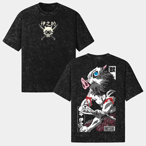 Camiseta Gráfica Oversize de Alta Calidad con Estampado de Peces de Anime Japonés, Estilo Urbano, Tejido de Algodón, Impresión de Logotipo Personalizado, Proveedor Mayorista - Product Image 1