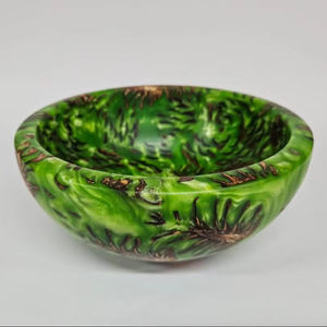 Handcrafted Modern Lightweight Resin Salad Serving Bowl | Food Safe <b>Table</b> <b>Centrepiece</b> & Fruit Bowl for Home & Event <b>Dining</b> - Product Image 1