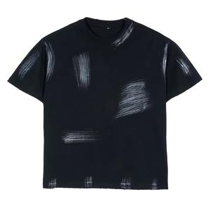 T-shirts unisexes de haute qualité, effet délavé, style streetwear, avec logo personnalisé, coupe courte - Product Image 1