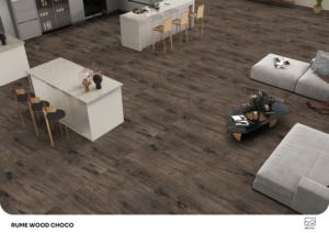 กระเบื้องพอร์ซเลนลายไม้คุณภาพสูง ผิวด้าน ขนาด 600x1200 มม. สำหรับปูพื้นและผนังตกแต่งภายในสไตล์โมเดิร์น - Product Image 4