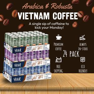 กาแฟอาราบิก้าดำแบบเย็น บรรจุกระป๋อง 250 มล. แพ็ค 24 กระป๋อง พร้อมดื่ม ขายส่ง VINUT สำหรับผู้นำเข้า - Product Image 3