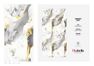 กระเบื้องพอร์ซเลนลายเซ็นสมัยใหม่ ขนาด 60x120 ซม. 600x1200 มม. 24x48 นิ้ว ผิวมันเงา ขนาดใหญ่พิเศษ ดีไซน์หรูหรา สำหรับตกแต่งภายใน - Product Image 4