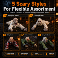 Décoration d'Halloween Horreur Rampante en Gros avec Yeux Lumineux, Son et Mouvement pour Fournitures de Fête Importateur Acheteur