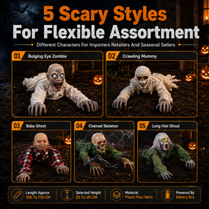 Décoration d'Halloween Horreur Rampante en Gros avec Yeux Lumineux, Son et Mouvement pour Fournitures de Fête Importateur Acheteur - Product Image 3