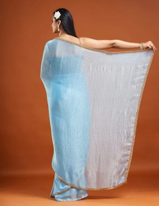 KV Silk <b>Blend</b> Embellished Saree with unstitched blouse - Product Image 2