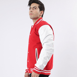 Rits Enterprises Private Logo Wholesale <b>Men's</b> Designer Horn Button Varsity <b>Jacket</b> Winter Casual Streetwear Adult Size Leather - Product Image 2
