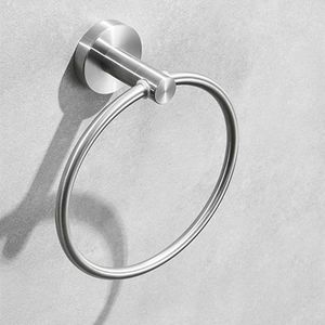 Set di Accessori per Bagno in Acciaio Inox 304 Lucidato Argento: Ganci Appendiabiti, Anello Porta Asciugamani e Porta Carta Igienica - Product Image 4