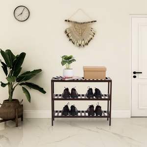 Zapatero de Bambú Multifuncional de 3 Niveles con Banco para Entrada, Pasillo, Baño o Sala de Estar - Product Image 2