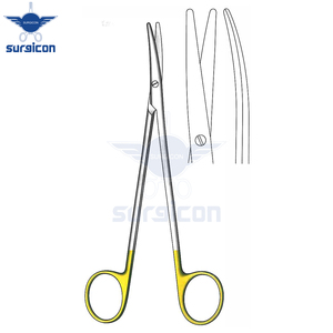 Tijeras Quirúrgicas Curvas TC Doradas de 14.5 cm (5-3/4 Pulgadas) con Hojas de Corte de Precisión y Uso Médico Profesional - Product Image 2