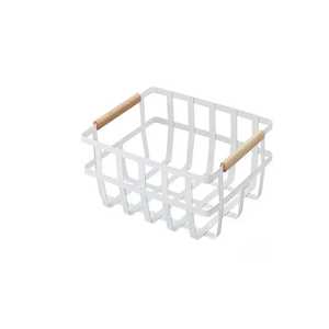 Modern Round Black Metal Wire <b>Bread</b> <b>Basket</b> with Wooden Handle Tabletop Serving Tray For Dinner Rolls Fruits and Pastries Home - Product Image 6