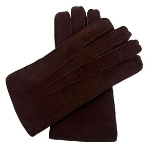 Gants d'hiver en peau de mouton pour femmes, avec revers en fausse fourrure, thermiques, longueur poignet, usage décontracté, compatibles écran tactile, détection de pointe, en laine/acrylique - Product Image 2