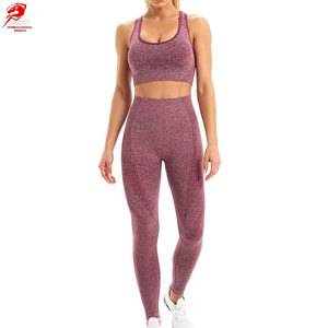 Women High Waist Yoga Set <b>Slim</b> Fit <b>Leggings</b> with Matching Sports Bra Comfortable Stretch Fit for Gym and Yoga - Product Image 1