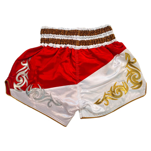 Pantalones cortos de Muay Thai de alta calidad, tela satinada, logotipo personalizado, transpirables, ligeros, cintura elástica, ropa de gimnasio para hombres y mujeres - Product Image 4