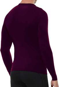 <b>Men's</b> Full Sleeve <b>Compression</b> <b>Shirt</b> Orange Spandex/Polyester 140g Breathable Sublimation Printed Front Logo Quick Dry Sport Top - Product Image 4