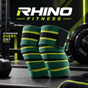 RHINO FITNESS Orthopedic <b>Knee</b> Wraps Stabilizer Swelling Relief Nylon Breathable Leg <b>Support</b> with Hook Loop <b>Strap</b> Unisex - Product Image 1