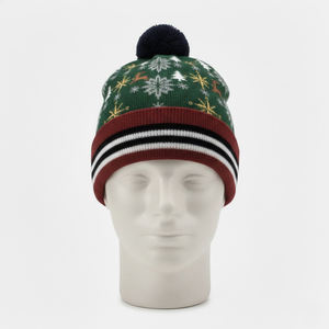 Gorros de jacquard personalizados, colores económicos, gorro de punto liso, gorro cálido de otoño, gorro de invierno para hombre, gorro de jacquard 2026 - Product Image 3