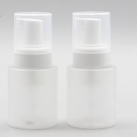 Flacon pompe plat transparent givré en PET 50ml 100ml 150ml pour emballage cosmétique, lot de flacons neufs avec pompe pulvérisatrice pour soins de la peau