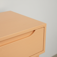 Table console ronde moderne en chêne massif avec 2 tiroirs, meubles écologiques pour salon et salle à manger, pour espaces modernes