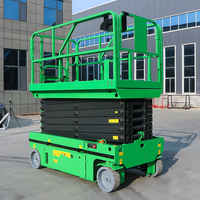 Table élévatrice à ciseaux électrique compacte de 19 pieds avec protection automatique contre les nids-de-poule et pneus solides sans rail pour les travaux en entrepôt