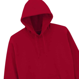 Red <b>Plain</b> Hoodie for <b>Men</b> & Women Unisex Cotton Fleece Sweatshirt With Warm Pullover <b>Hoodies</b> Custom Logo OEM Winter Streetwear - Product Image 3