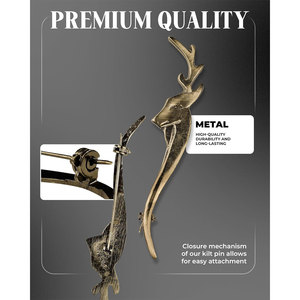 Pin de Kilt Decorativo con Cabeza de Ciervo Antigua, Accesorio Decorativo Tradicional del Clan Escocés, Venta al por Mayor 2026 - Product Image 2